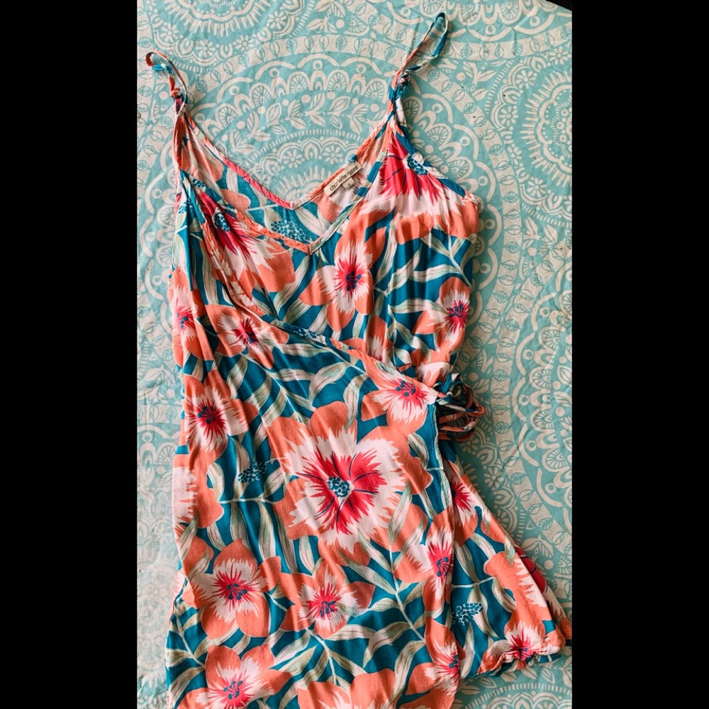 Romper flower cross over ties charlotte Russe